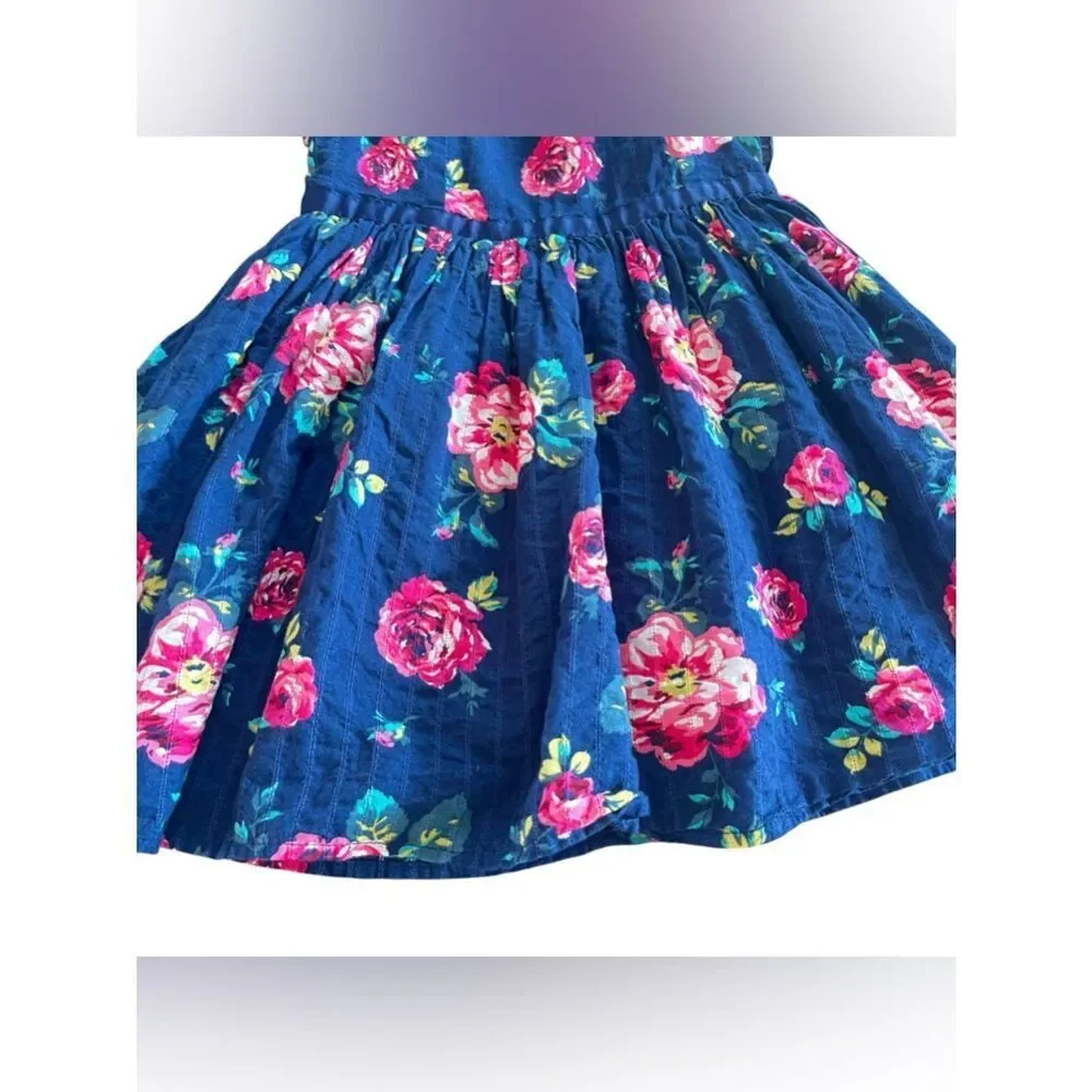Zunie Girl Floral Sleeveless Ruffle Dress